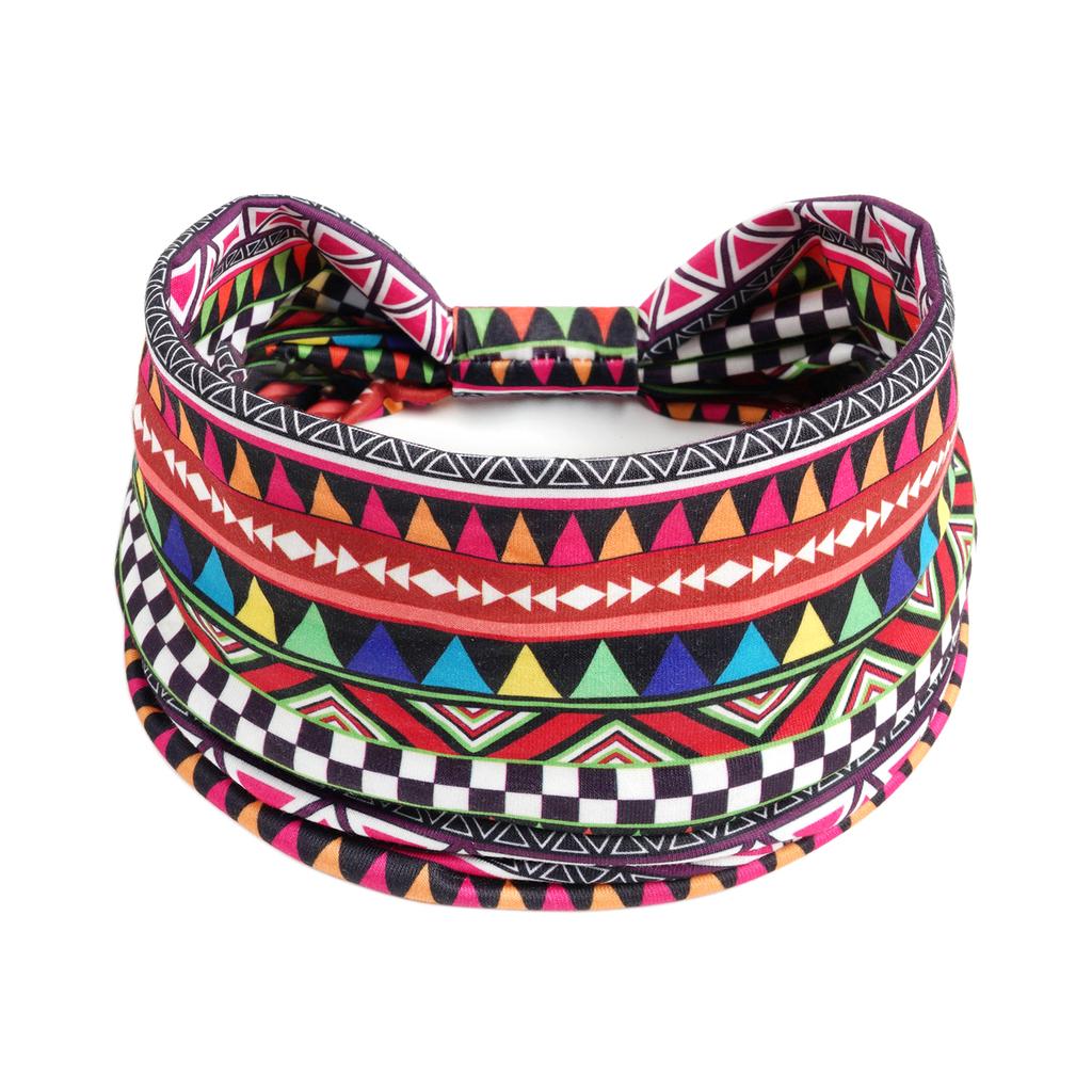 Bohemian Wide Cotton Stretch Headbands Women Headwrap Turban Headwear Bandage Hairbands Bandana Wide Headbands Hair Accessories