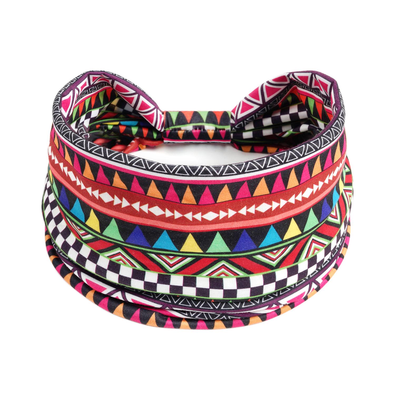 

Bohemian Wide Cotton Stretch Headbands Women Headwrap Turban Headwear Bandage Hairbands Bandana Wide Headbands Hair Accessories