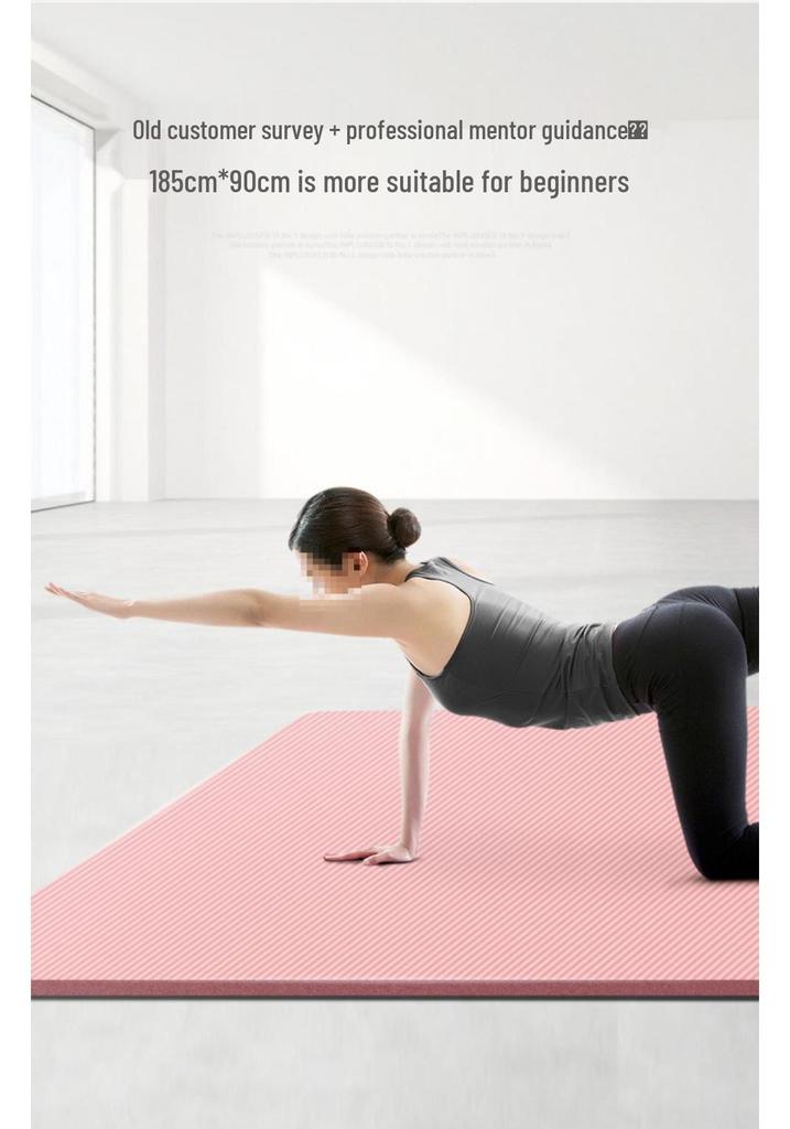 Thick Non-slip Yoga Mat for Home - Silent, Shock-absorbing, Soundproof, Ideal for Men & Women