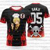 2026 One Piece Graphic T-shirt Japanese anime football jerseys Sports Dry Quickly  T-Shirt Children's Clothing Tee
