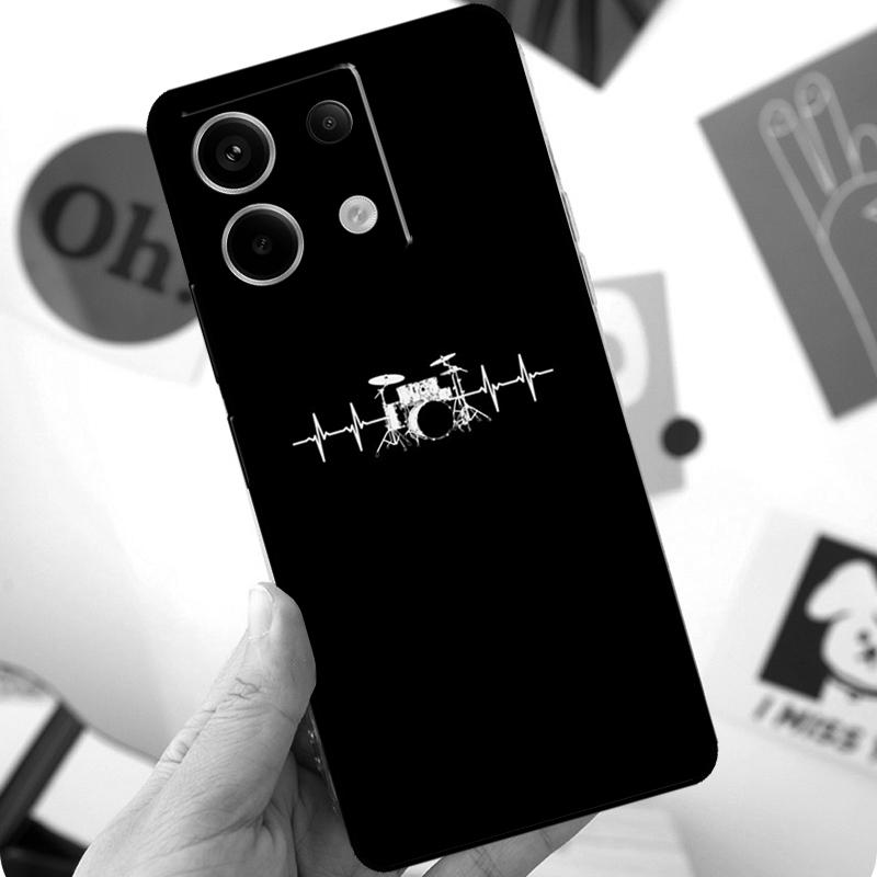 Musical Instrument Drum Funda For Xiaomi Redmi Note 11 10 12 13 14 Pro 11S 12S Case For Redmi 15 10C 13C 12C 14C 15C