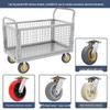 Folding Platform Cart with Low Fence and Silent TPR Wheels