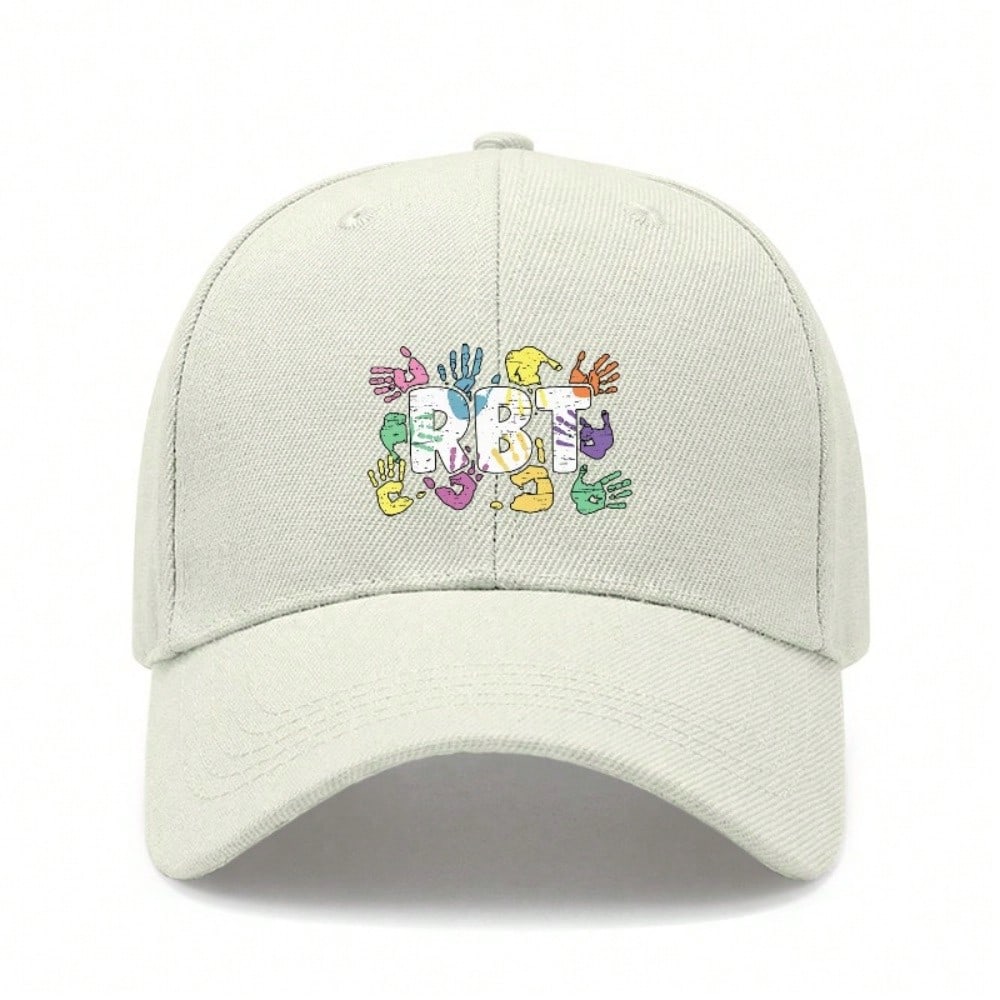 [Rbt Baseball Cap] Unisex Adult Adjustable Breathable Lightweight Casual Daily Wear Printed Letter Cap - Soft Fabric Curved Brim Hat For Gift