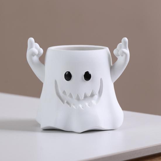 Ghost Flower Pot Succulents Planter with Ghost Plant Pot for Hole Resin Flip-off Home Office