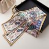 Luxurious Double-layered Scarf with Tassels, Tie-on Decoration, Suit Necktie, Small Strip Headband, Silk Scarf, Women's Printed