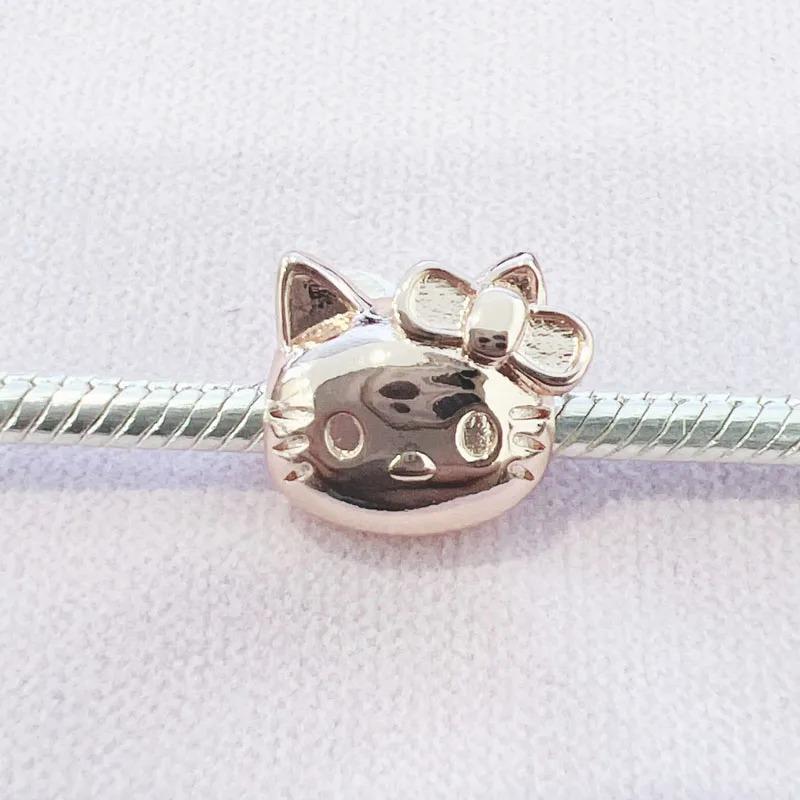 925 Silver,Cartoon Cute Cat,Dog Bead Pendant,Suitable for Original Bracelet DIY Accessories,Exquisite Jewelry