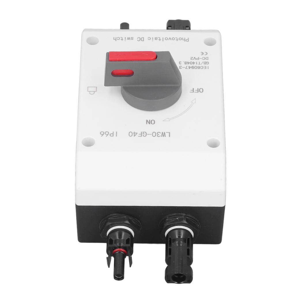 Photovoltaic DC Isolator Solar Switch IP66 Waterproof Insulated Switch for Solar Powered RV 1200V