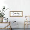 Rustic Wooden Family Wall Sign with Inspirational Quote for Home Decor - Farmhouse Style Living Room Art Piece
