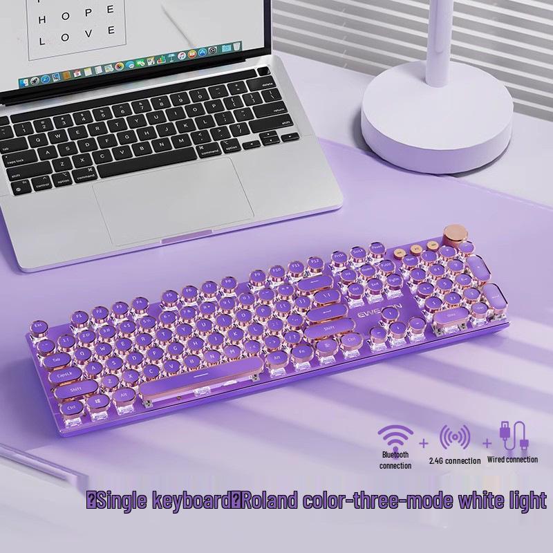 Pioneer V20 Bluetooth Mechanical Keyboard & Mouse - Punk Girl Office Edition.