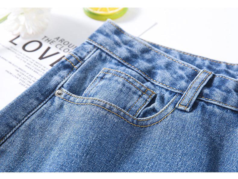 High-Waist Retro Denim Shorts for Women - Summer 2022 Trendy Slimming Straight Fit