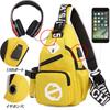 Honesty Mouth One-Shoulder Bag, Crossbody Bag, Multi-Function Backpack (11: Black (USB Included))