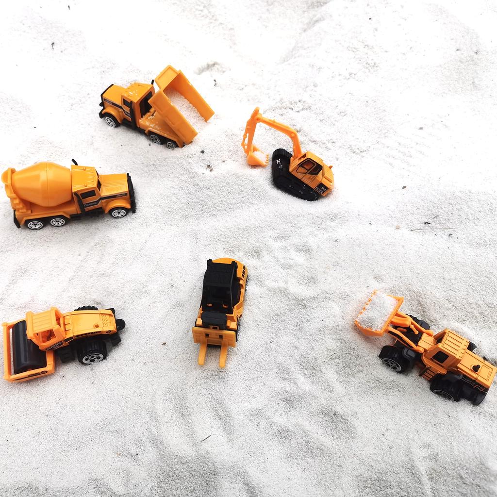 Carecoly Construction 6 Mini Cars 1 Storage Car Construction Vehicle Working Construction Work Indoor Birthday Christmas Vehicles, Set, Car, Toys,