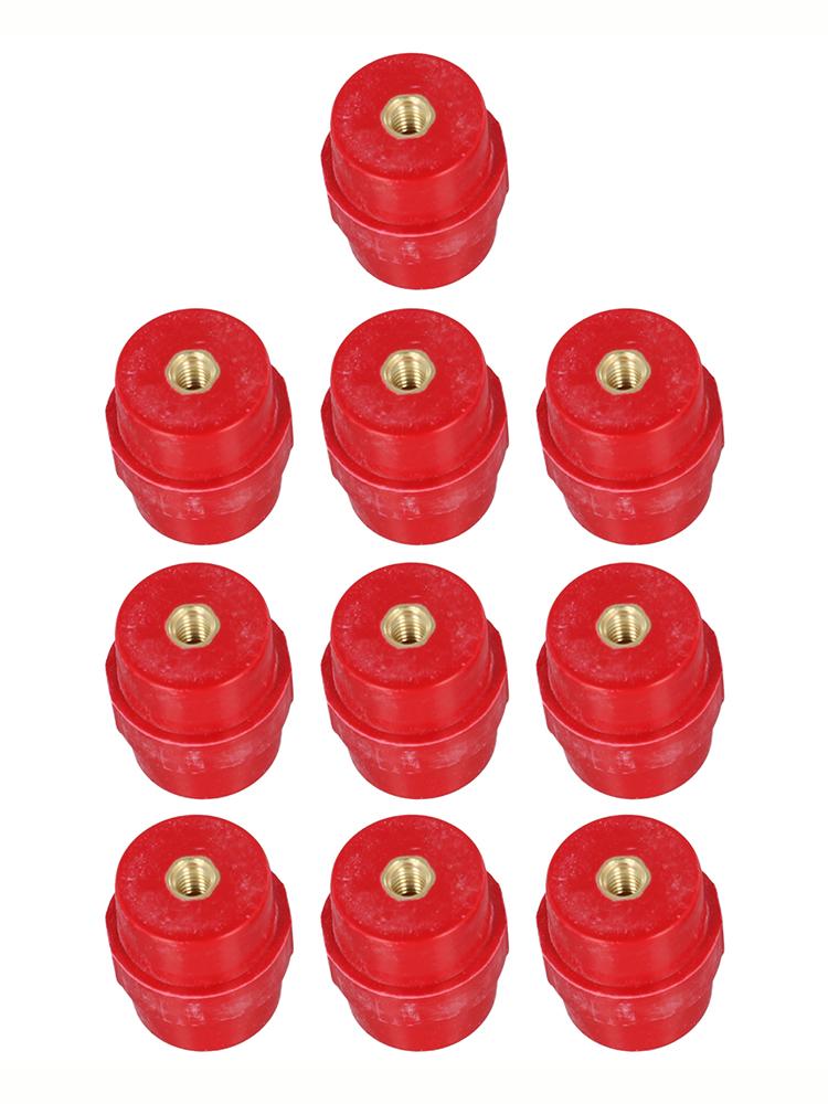 10 stuks Rode Busbar Isolatoren SM-30 M6 Hoge Sterkte Polyester Afstandhouders Isolatoren Busbar Isolator Laagspanning Hoge Sterkte Isola