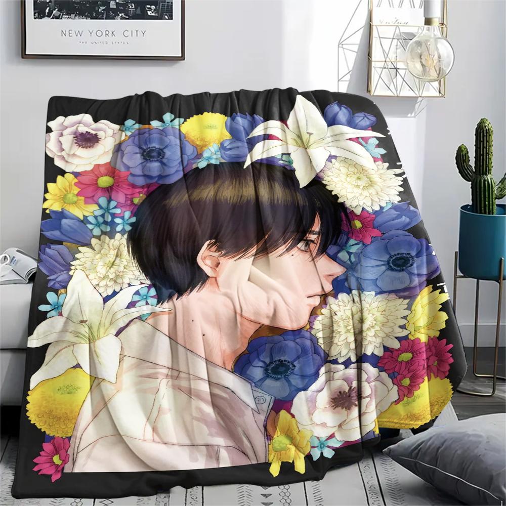 3Pc Summer Hikaru Died Print Flannel Blanket, High quality Comfortable for All Seasons, Home Decor, Warmth and Comfort, Perfect for Christmas Gifts