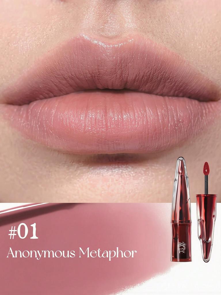 Little ONDINE Dewy Mousse Lip Clay 01-07, Water-To-Matte, Non-Fading, Soft Velvet Finish, Long-Lasting Moisturizing Comfort, Gift 2.8g/0.1 Oz