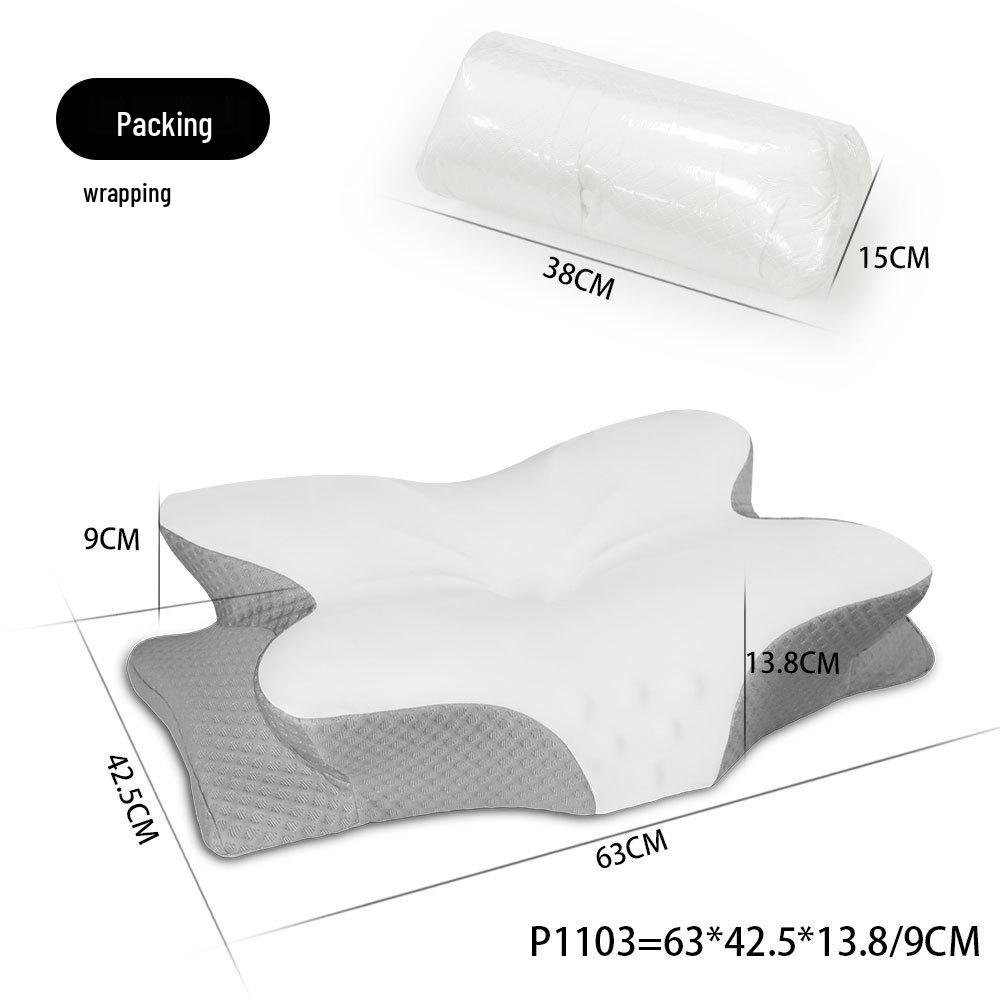 Verdicktes Schmetterling Eis-Seide Memory-Schaum Zervikal Nackenstützkissen Paar