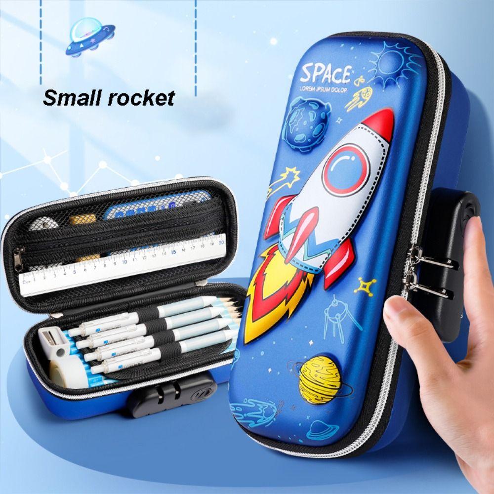 Cartoon Password 3D Pencil Case Cute Stationery Organizer Colorful Pen Bag  Kids