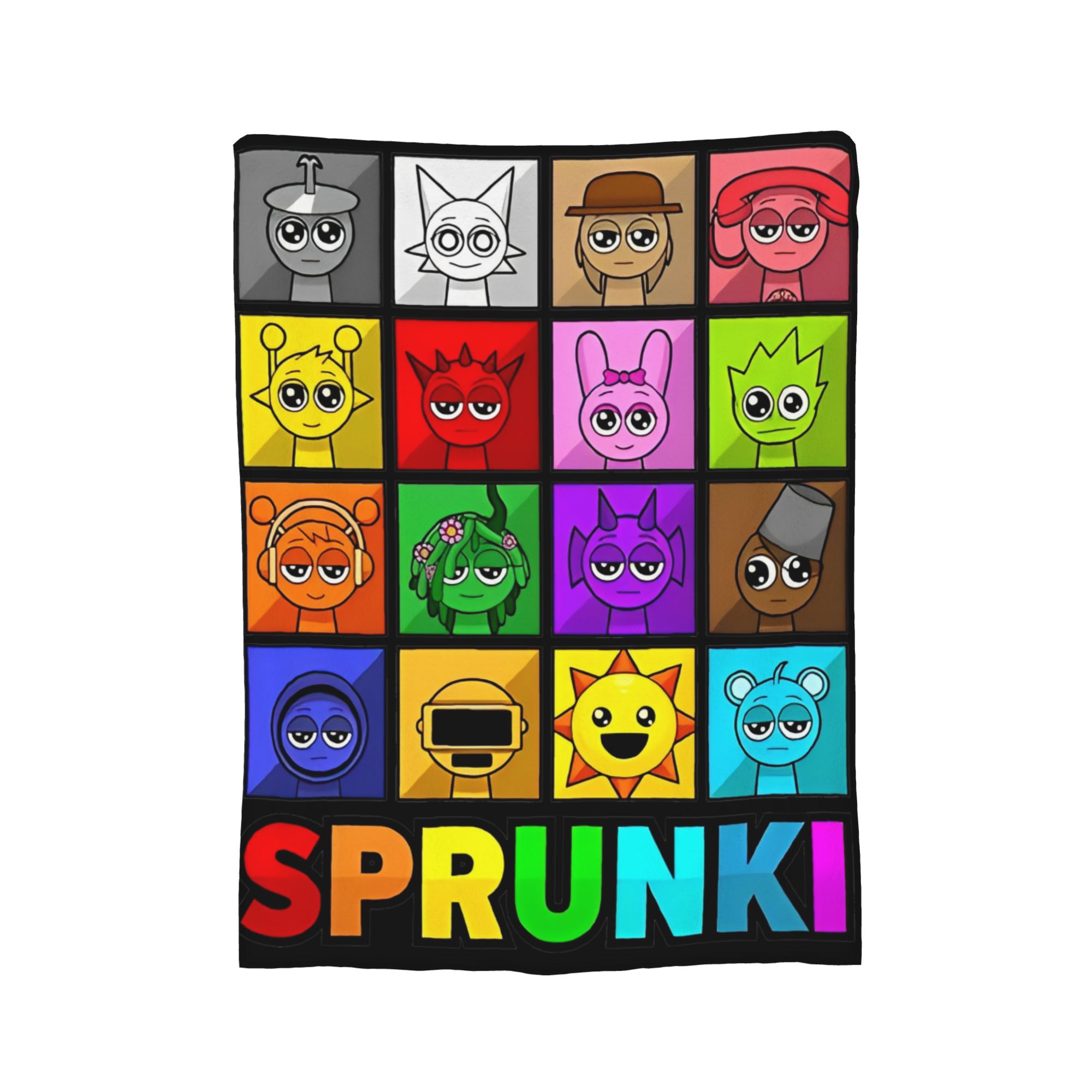 

Sprunki Blanket Flannel Summer Air Conditioning Music-Mixing Game Multifunction Ultra-Soft Throw Blankets for Bedding Rug Piece 150x200cm