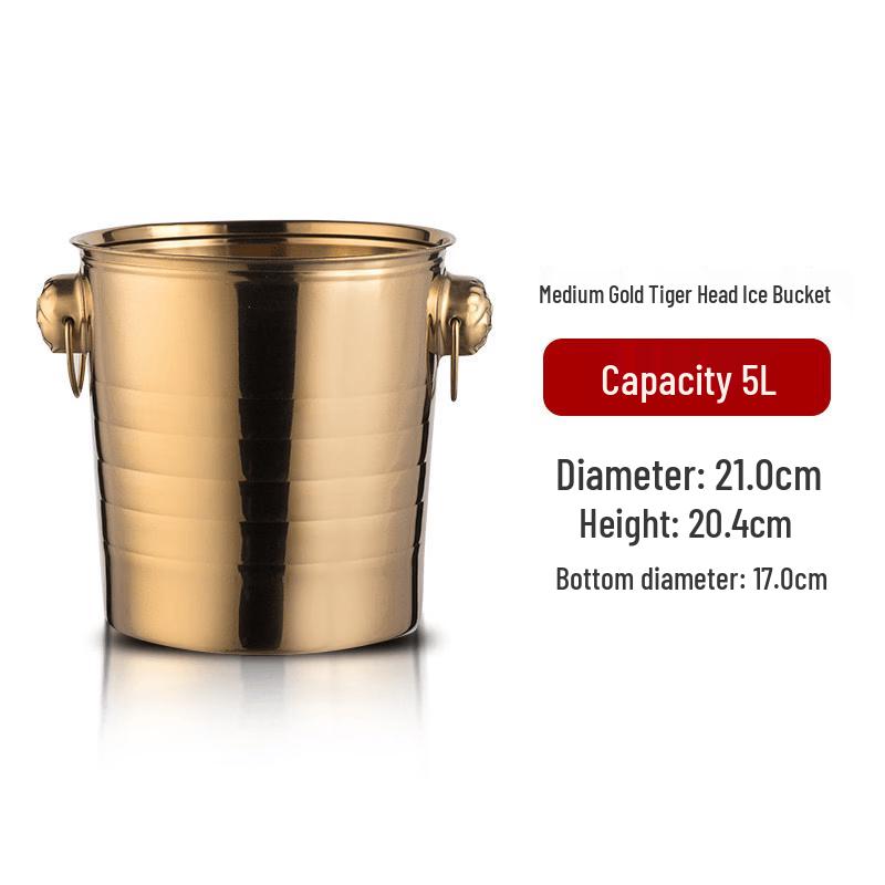Stainless Steel Tiger Head Champagne Ice Bucket