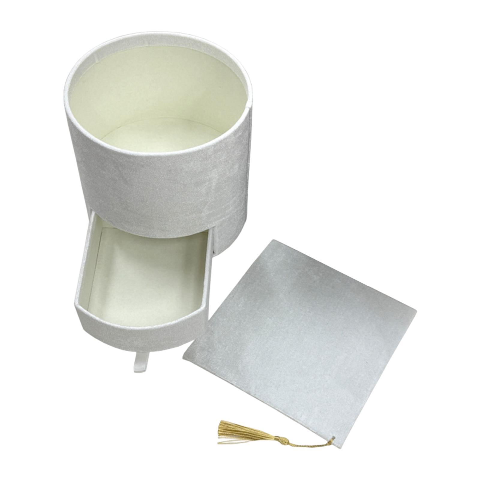 Подарочная коробка в виде выпускной шапочки Практичная поделка «Сделай сам» Многоцелевая цветочная подарочная коробка белый