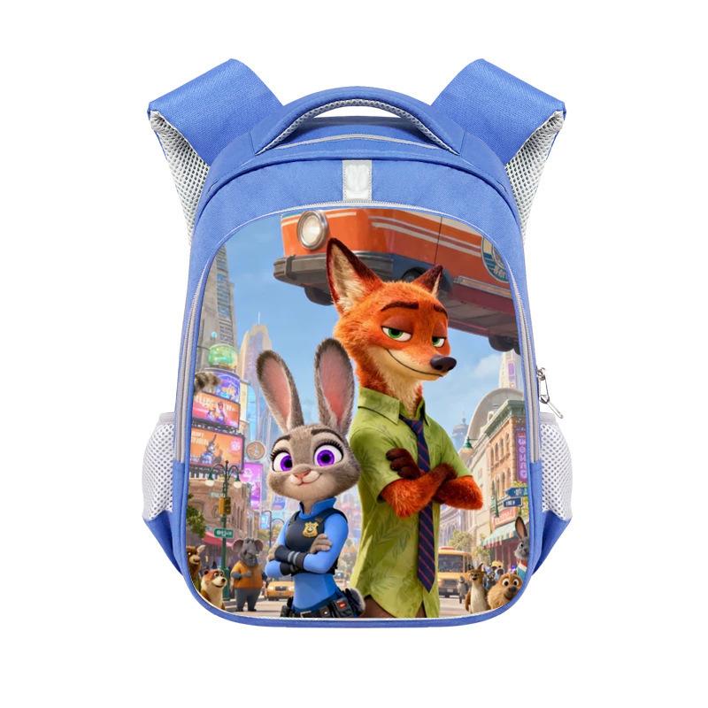 Zootopia 2 Backpack, Cute Cartoon Schoolbag for Students, Fresh Blue and Lightweight 0195 KTB