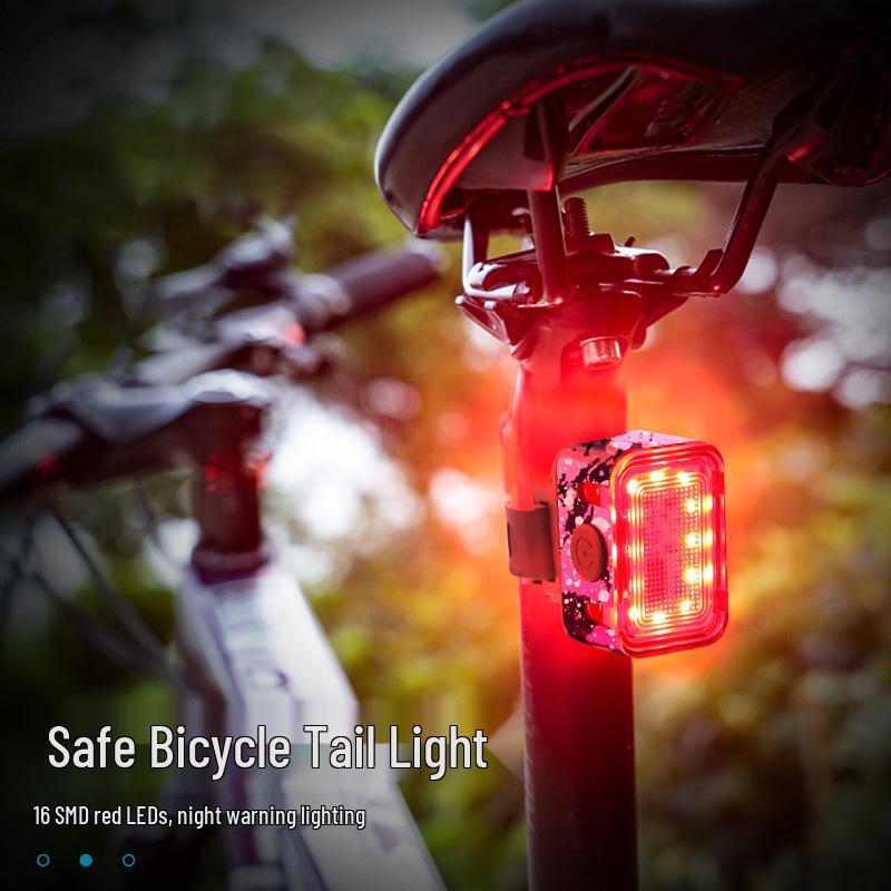 Bright USB-C Rechargeable Waterproof Bicycle Light Set with Aluminum Front and Rear Lights