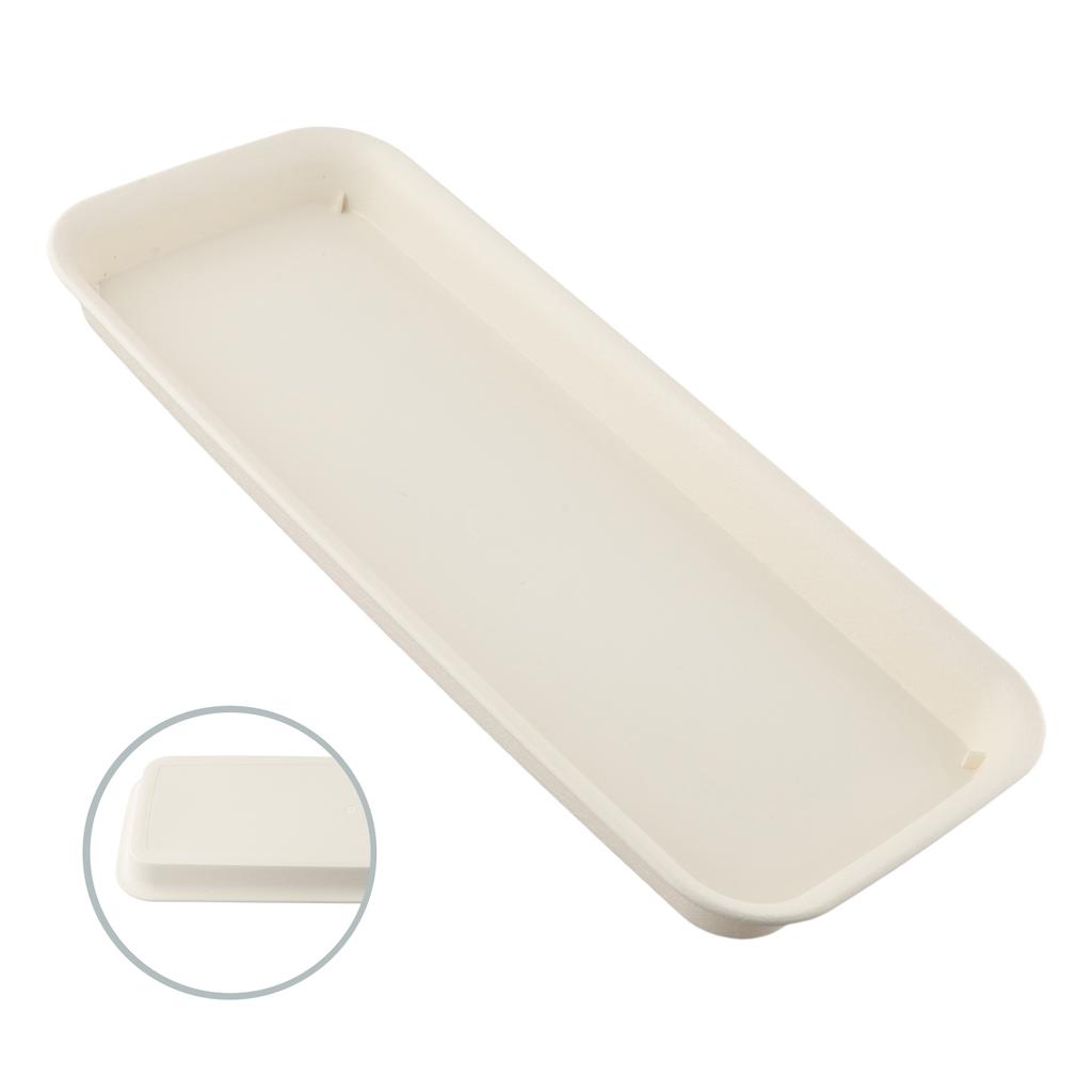 Heavy Duty Resin Saucer for Potted Plants Rectangle Design Ensures Effective Water Collection and Floor Protection