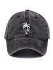 Men's Retro Distressed Washed Cotton Baseball Cap - Soft Top Duckbill Hat with Print