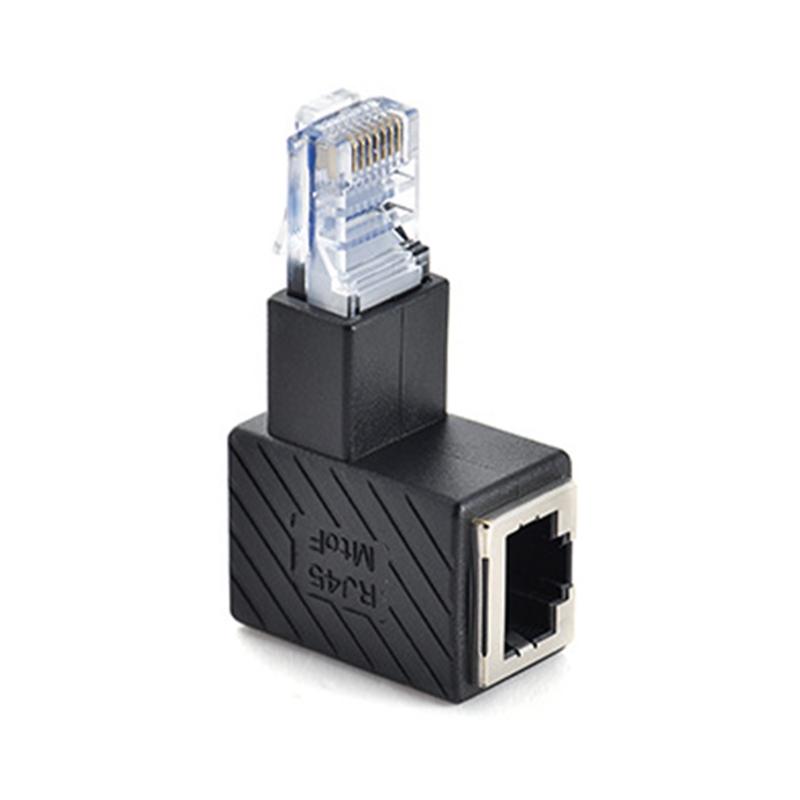 8P8C for cat 5e/6 Male to Female LAN Ethernet Adapter Up Down Left Rigth Angled 90 Degree Network Extension Crystal Head