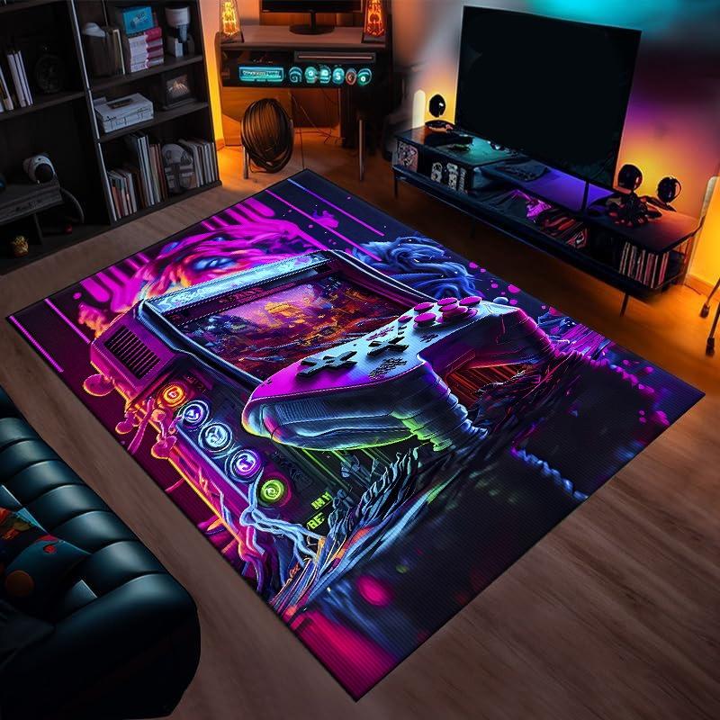 Game Console Handle Carpet Living Room Full Covered Washable Rug Easy To Maintain E-sports Room Decoration Large Size Soft Mat