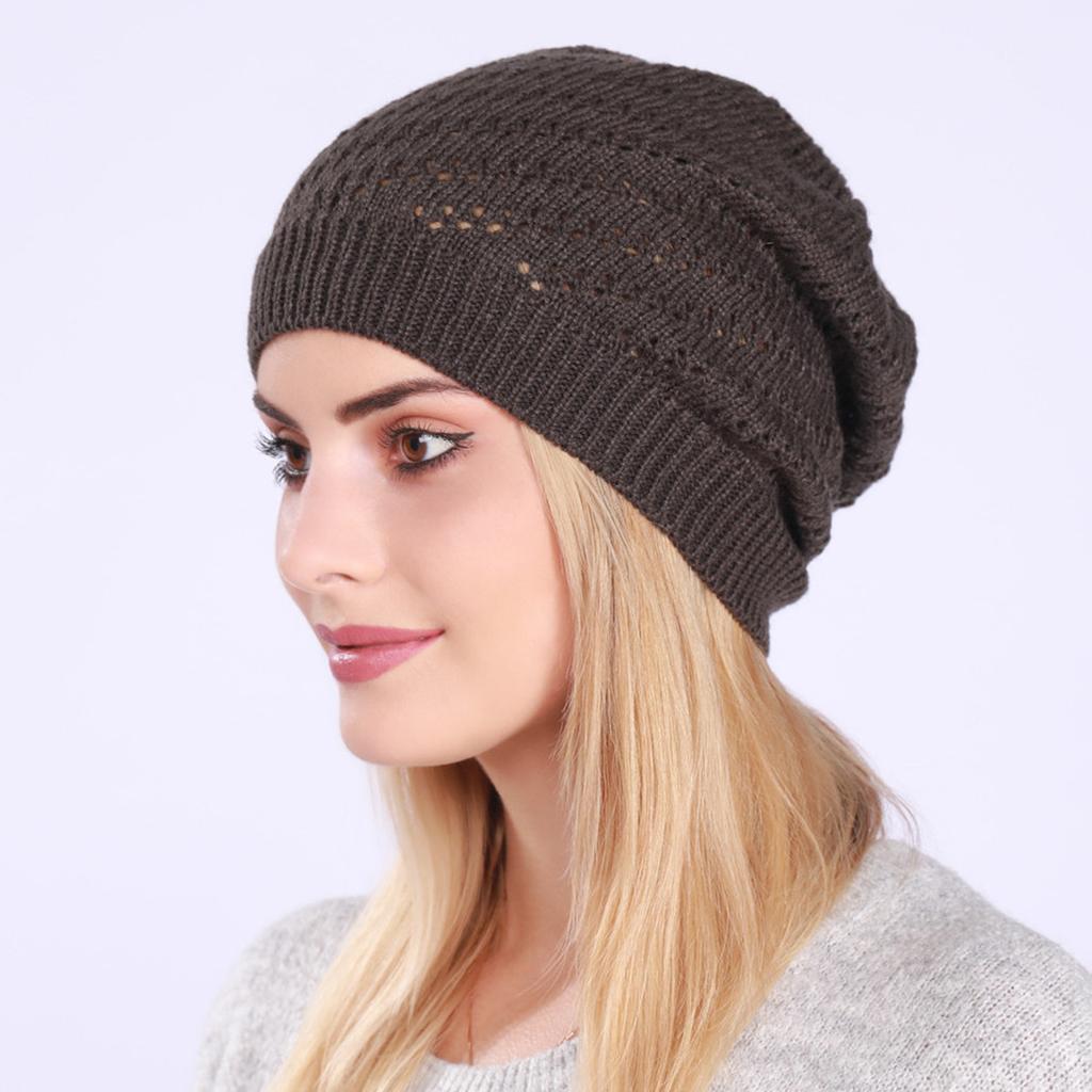 Autumn and Winter Warm Knitted Ear Protection Pile Up Hats Single Layer Women's Hats