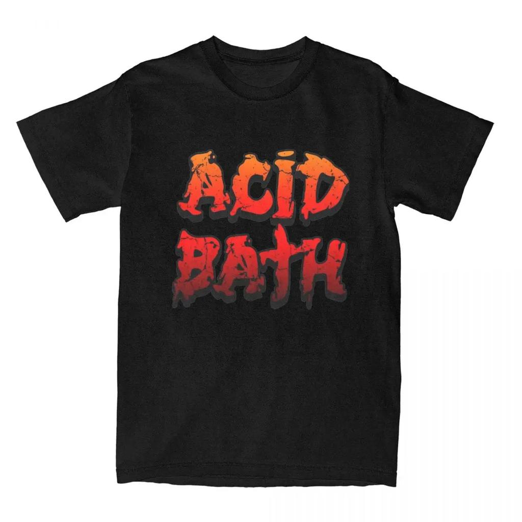 Funny Acid Bath T-Shirts Men Women's Cotton Sludge Metal Band Tee Shirt Graphic Printed Clothing