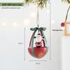 Christmas Festival Wrought Iron Tree Ornaments: Santa Claus & Reindeer Hanging Decor