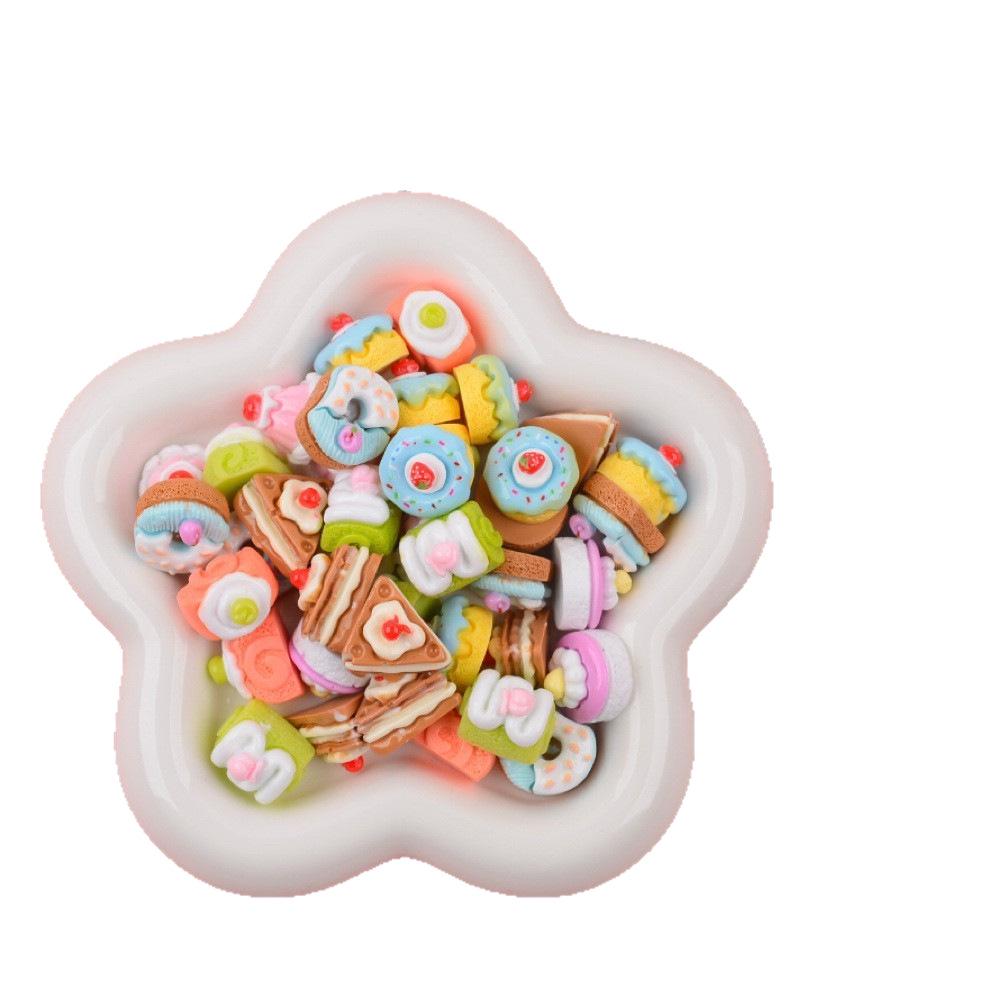 Mini Bear Bread Resin Accessories: Hair Clip, Magnet, Cream Glue, DIY Simulation Food Toy