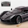 1/24 Koenigsegg Jesko Super Sports Car Alloy Car Model Ornaments for Children Boys Toys Pullback Light Simulation Model Diecast Toy Vehicle
