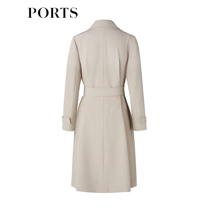 PORTS Women's Long Sleeve Mid-Length Trench Coat