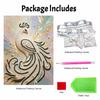 Shiny Pearl Elegant White Peacock DIY Painting Creative Bead Art Craft Household Wall Decoration Nice Present For Art Hobbyists Home Decor Items