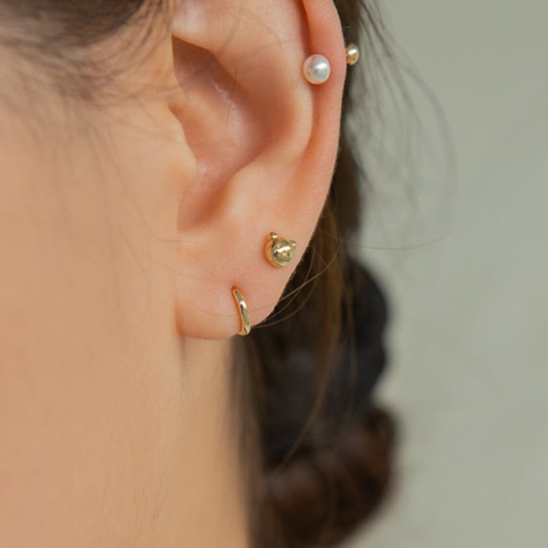 LUNNE 14k Round Bear Piercing (14k Gold) C15