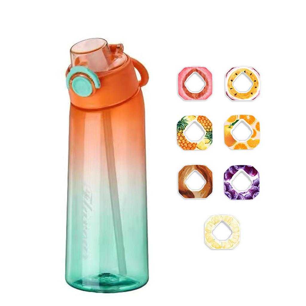 Water Bottle With 7 Pods, 900ML Fruit Water Bottle, 0% Sugar Water Cup, Sports Water Cup