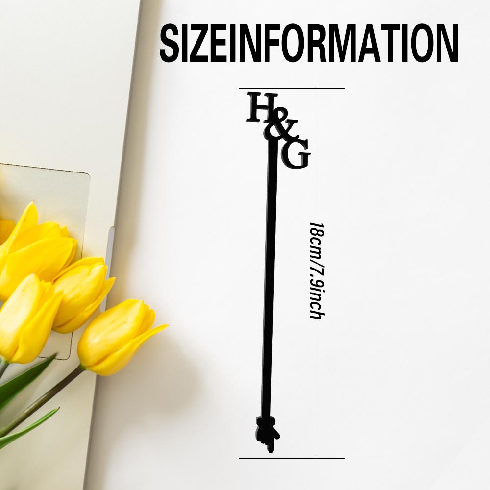 

10/20/50/100PCS 18CM Black Acrylic Customized Name Coffee Rod Ice Cream Dessert Tea Stirring Rod For Picnic Kitchen Accessories 10pcs