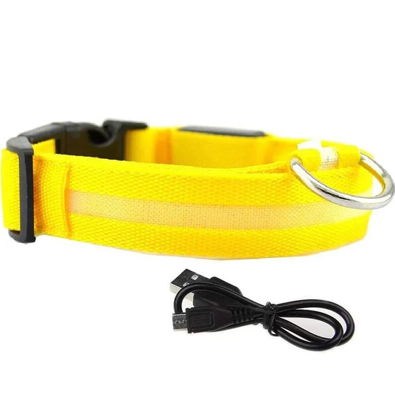 LED Svítící Obojek pro Psa USB Dobíjecí Světelný Obojek pro Malé Velké Psy Proti Ztrátě Náhrdelník Noční Bezpečnost Nastavitelné Produkty pro Domácí Mazlíčky
