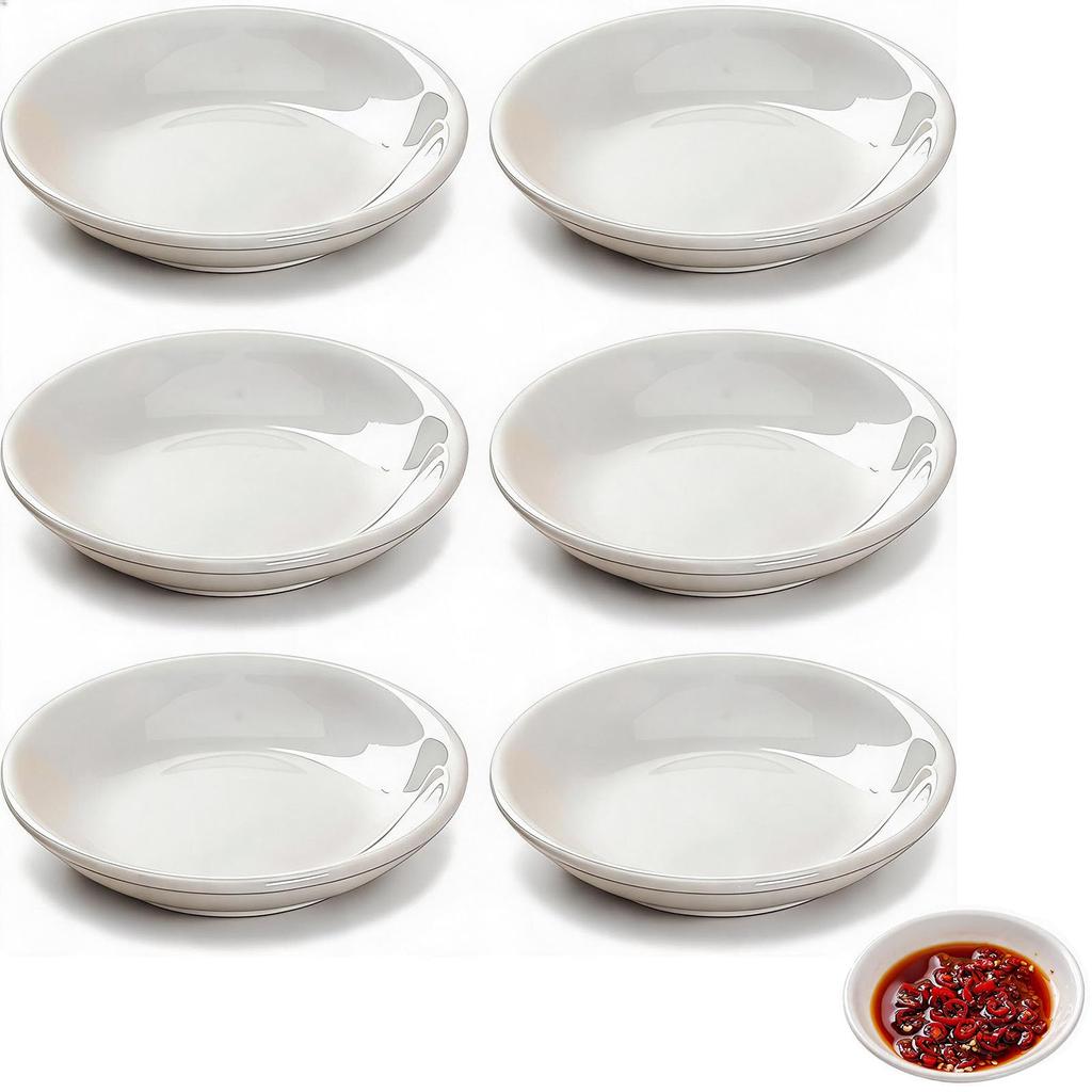 Set of 6 Soy Sauce Condiment Dip Side Dish Appetizer Small Bowls Small Portion Containers for Commercial Dishwasher Safe Dishes, Dishes, Bowls, Bowls,