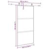VidaXL Sliding Door with Black Hardware Kit 102.5x205 Cm, Sliding Door On Rail, Sliding Door 3375876