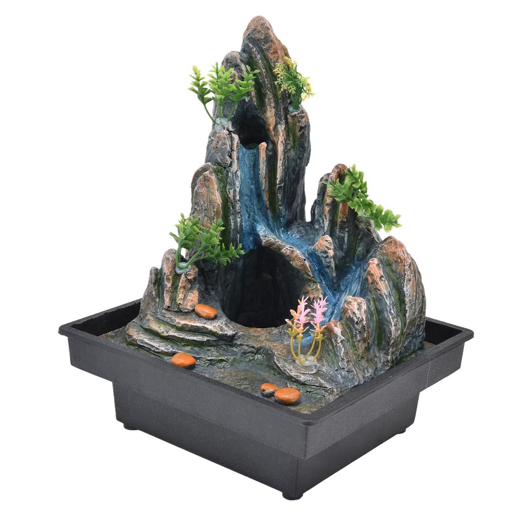 Rockery Stream Tabletop Fountain with Atomizer Pump for Home Office Bedroom Desk DecorationEU Plug
