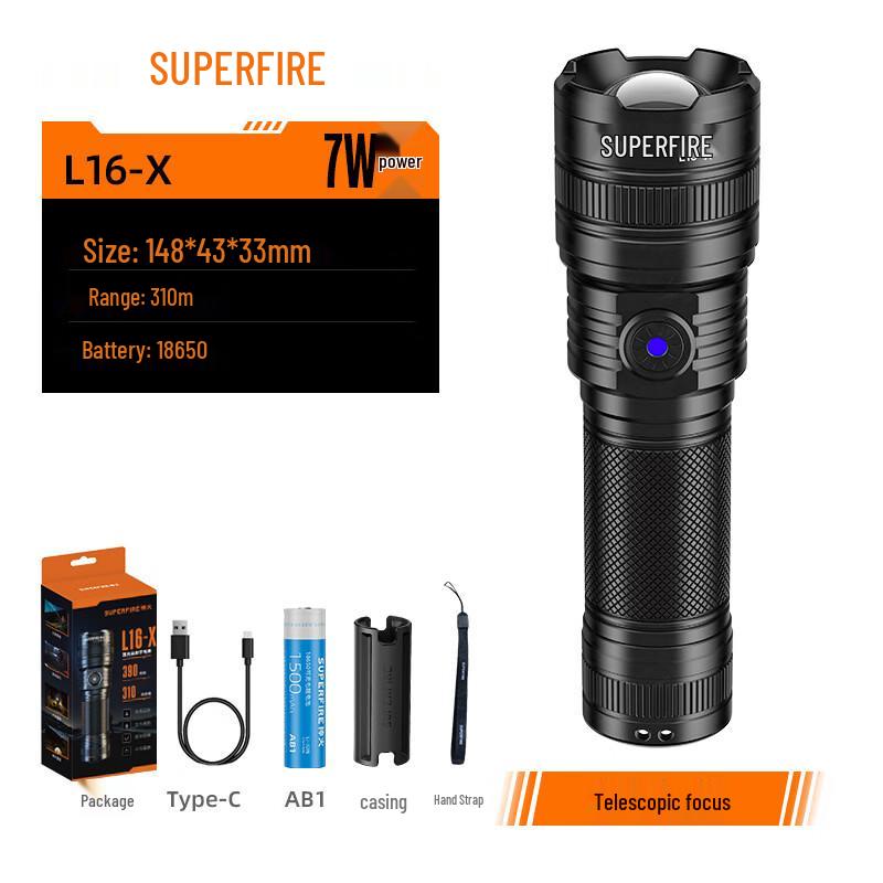 SupFire L16-F USB Rechargeable LED Flashlight