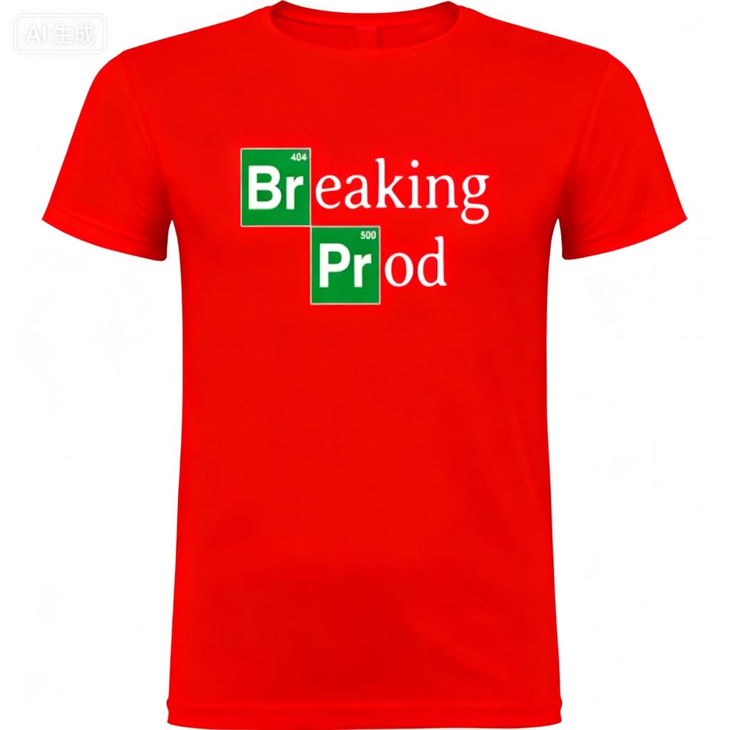 2025 Summer Breaking Prod Funny Devs Meme 100 Pure Cotton Printed Tshirt Men Women Short Sleeve Tops Breathable Casual Y2k