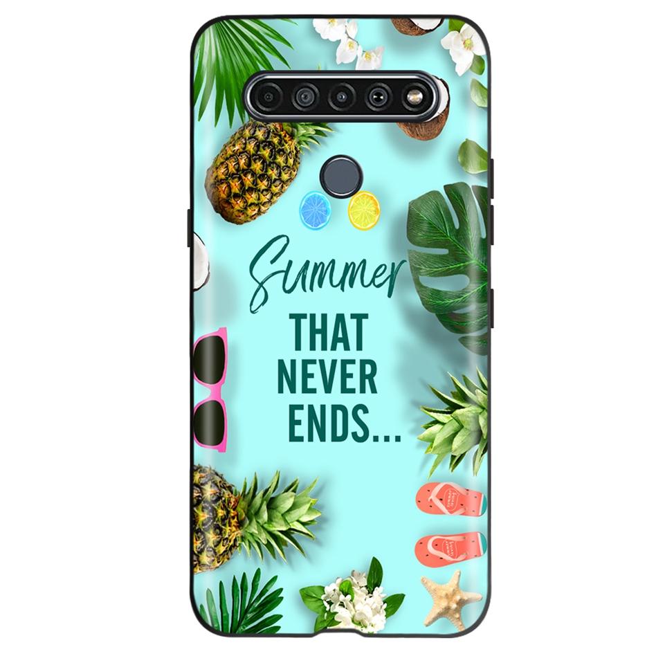 For LG K61 2020 Case Cute Cat Butterfly Soft Silicone Shockproof Phone Case For LG K61 K 61 Fundas Case LGK61 Coque 6.53'' Shell