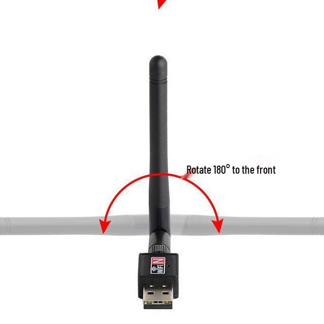 Mini USB WiFi Adapter 2.0 with 2dBi Antenna, 300m Range
