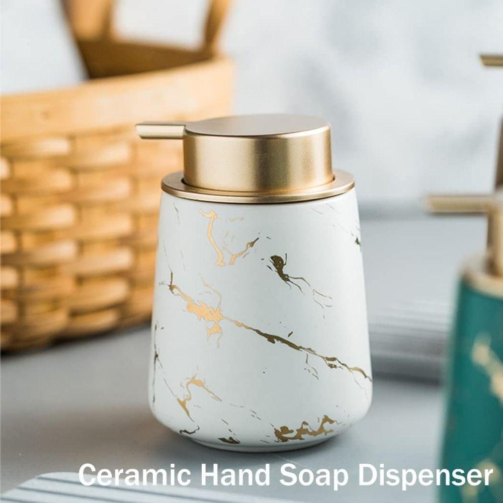 Refillable Lotion Soap Bottle Ceramic Gel Hand Sanitizer Bottle Soap Pump Dispensers  Home