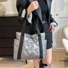 Yogodlns Casual Tote Bag for Women Space Cotton Shoulder Bag Large Capacity Ladies Puffy Handbags Quilted Work Commute Shopping Bag